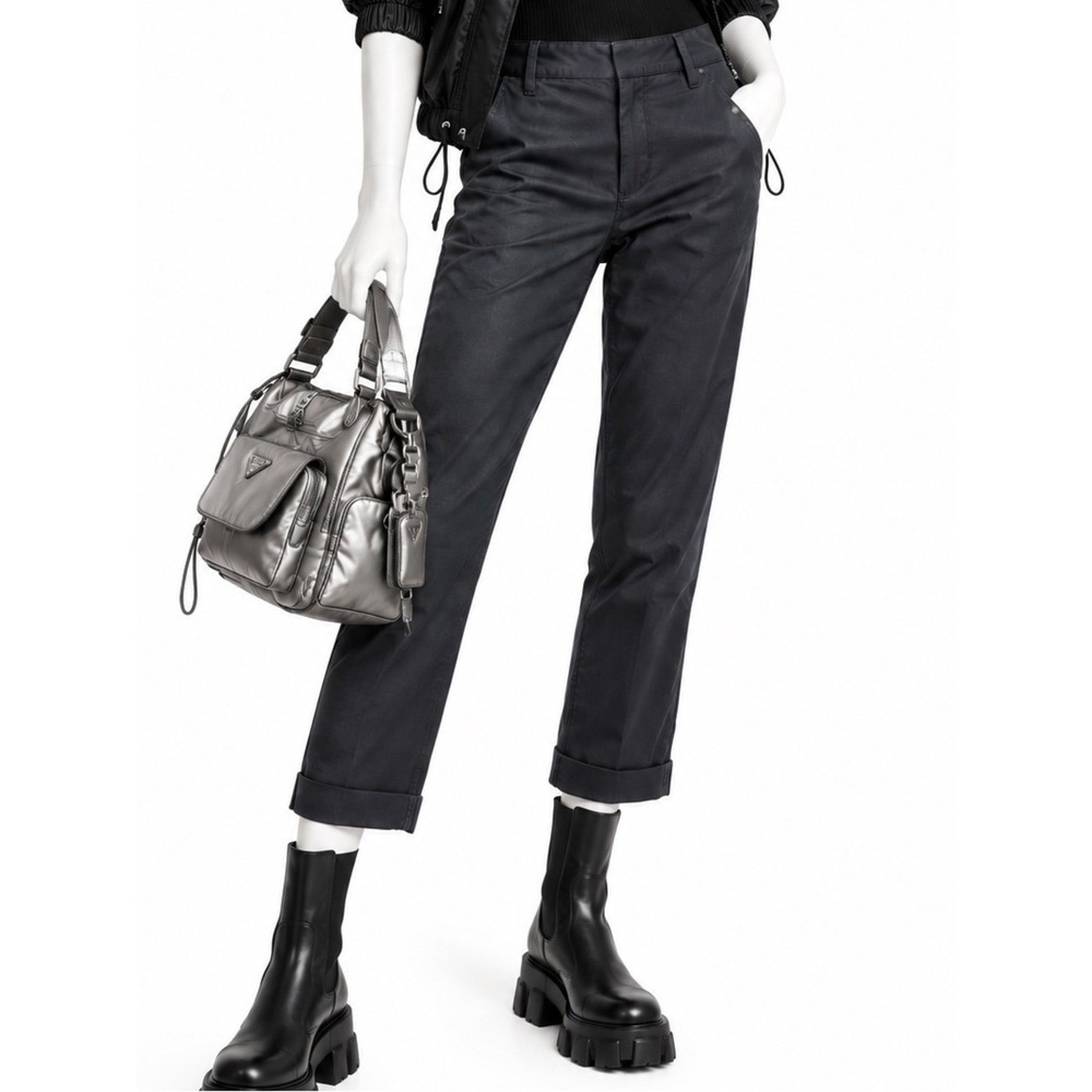 PRADA SPORT 2006 Black Technical Cropped Pants Trousers | IT 40 | Women's US 4